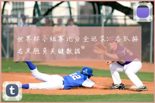 世界杯小组赛比分全记录：各队排名及胜负关键数据